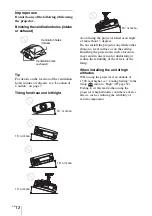 Предварительный просмотр 12 страницы Sony BRAVIA VPL-VW70 Operating Instructions Manual