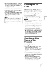 Preview for 71 page of Sony BRAVIA VPL-VW70 Operating Instructions Manual