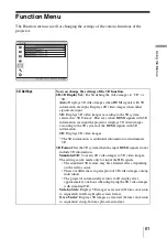 Preview for 61 page of Sony BRAVIA VPL-VW90ES Operating Instructions Manual