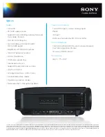 Preview for 2 page of Sony BRAVIA VPL-VW90ES Specifications