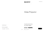 Предварительный просмотр 1 страницы Sony BRAVIA VPL-VWPRO1 Operating Instructions Manual