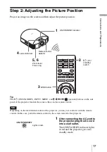 Предварительный просмотр 17 страницы Sony BRAVIA VPL-VWPRO1 Operating Instructions Manual