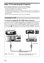 Предварительный просмотр 22 страницы Sony BRAVIA VPL-VWPRO1 Operating Instructions Manual