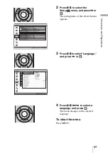 Предварительный просмотр 27 страницы Sony BRAVIA VPL-VWPRO1 Operating Instructions Manual