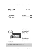 Предварительный просмотр 1 страницы Sony Bravia XBR-49X900F Reference Manual