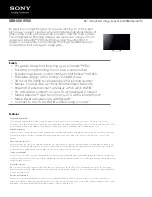 Sony Bravia XBR-55HX950 Specifications preview