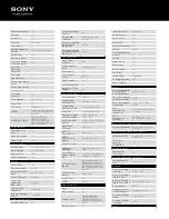 Preview for 3 page of Sony Bravia XBR-55HX950 Specifications