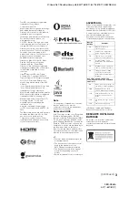 Preview for 3 page of Sony BRAVIA XBR-55X855A Operating Instructions Manual