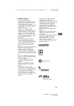 Preview for 37 page of Sony Bravia XBR-55X900F Reference Manual