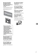 Preview for 3 page of Sony BRAVIA XBR-55X930D Operating Instructions Manual