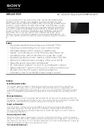 Preview for 1 page of Sony Bravia XBR-65HX929 Specifications