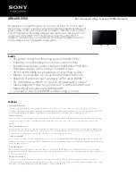 Preview for 1 page of Sony Bravia XBR-65HX950 Specifications