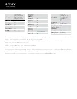 Preview for 4 page of Sony Bravia XBR-65HX950 Specifications