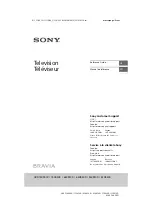 Sony BRAVIA XBR-65X850D Reference Manual preview