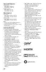 Preview for 28 page of Sony Bravia XBR-65X930C Reference Manual