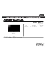 Предварительный просмотр 1 страницы Sony Bravia XBR-65X950B Repair Manual