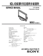 Preview for 1 page of Sony BRAVIA XBR KDL-V40XBR1 Service Manual