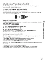 Preview for 47 page of Sony BRAVIA XBR MBT-WZ5 Operating Instructions Manual