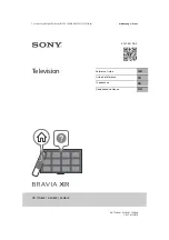 Sony BRAVIA XR 55A8 K Series Reference Manual предпросмотр