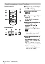 Preview for 6 page of Sony BrightEra VPL-SW526M Operating Instructions Manual