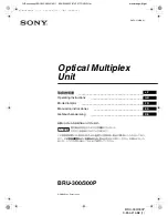 Sony BRU-300 Operating Instructions Manual предпросмотр