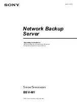 Sony BSV-M1 - StorStation NAS Server Operating Instructions Manual preview