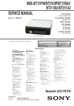 Предварительный просмотр 1 страницы Sony BT3100P Service Manual