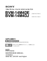 Sony BVM-14M4DJ Maintenance Manual preview