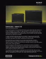 Sony BVM-E250 Specifications preview