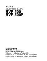 Preview for 1 page of Sony BVP-500 Maintenance Manual