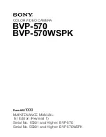 Preview for 1 page of Sony BVP-570 Maintenance Manual