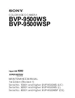 Preview for 1 page of Sony BVP-9500WS Maintenance Manual