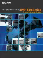 Preview for 1 page of Sony BVP-E10 Series Product Information Manual