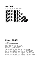 Preview for 1 page of Sony BVP-E30 series Maintenance Manual