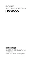 Sony BVW-55 Maintenance Manual preview