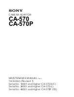 Sony CA-570 Maintenance Manual preview