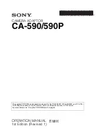 Sony CA-590P Operation Manual preview