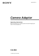 Preview for 1 page of Sony CA-D50 Operating Instructions Manual