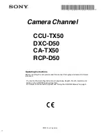 Предварительный просмотр 1 страницы Sony CA-TX50 Operating Instructions Manual