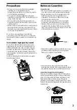 Preview for 3 page of Sony CA350X - Xplod Radio / Cassette Player Operating Instructions Manual