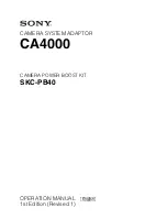 Предварительный просмотр 1 страницы Sony CA4000 Operation Manual