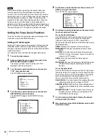 Предварительный просмотр 16 страницы Sony CA4000 Operation Manual