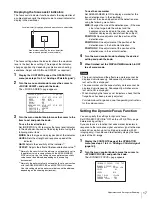 Предварительный просмотр 17 страницы Sony CA4000 Operation Manual