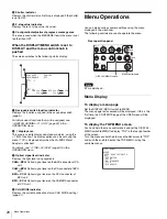 Предварительный просмотр 20 страницы Sony CA4000 Operation Manual