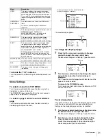 Предварительный просмотр 21 страницы Sony CA4000 Operation Manual