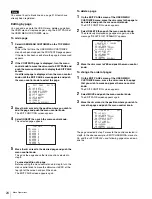 Предварительный просмотр 24 страницы Sony CA4000 Operation Manual