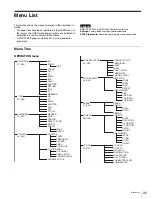 Предварительный просмотр 25 страницы Sony CA4000 Operation Manual