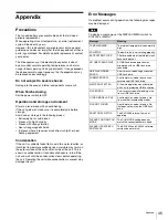 Предварительный просмотр 45 страницы Sony CA4000 Operation Manual