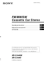 Preview for 1 page of Sony CA440 Operating Instructions Manual