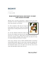 Preview for 1 page of Sony Camorder Brochure